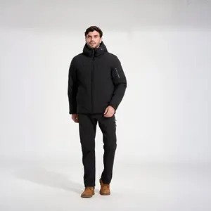KINO Nova Insulated Tech Jacket Menswear Shell - 10K Waterproof Breathable Graphene Thermal-Circulation Regular Fit All Seasons Outdoor Coats Cotton Fabric Nylon - Polyester