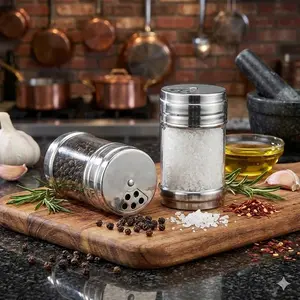 Vacuum Sealed Spice Jars, Kitchen Storage Containers for Salt, Sugar & Spices, Moisture-Proof & Anti-Clump, Camping & Dorm Use, Airtight & Anti-Mold Design.