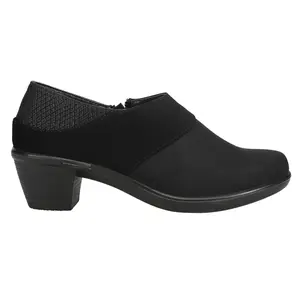 Easy Street Womens Sal Round Toe Shootie Pumps Dress Casual Casual Low Heel 1-2" - Black