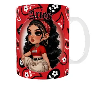 Zodiac Customizable Tumbler Mug Drinkware Washable Stylish Cup Beverage Ceramic Reusable Coffee Reuse