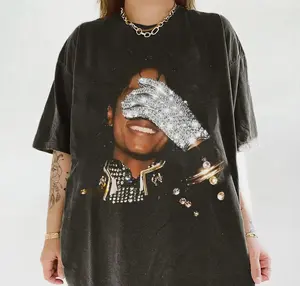 M Jackson Vintage Shirt, Retro King Of Pop Shirt, Michael Fan Gift, Vintage Graphic 90s Shirt, Hip Hop Streetwear