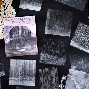 Rainy Day Theme Decorative Stickers, Pet Material, 20 Sheets/bag, Perfect for Water Bottle, Journal, Scrapbooking & Crafting Decoration, Today Rain Series