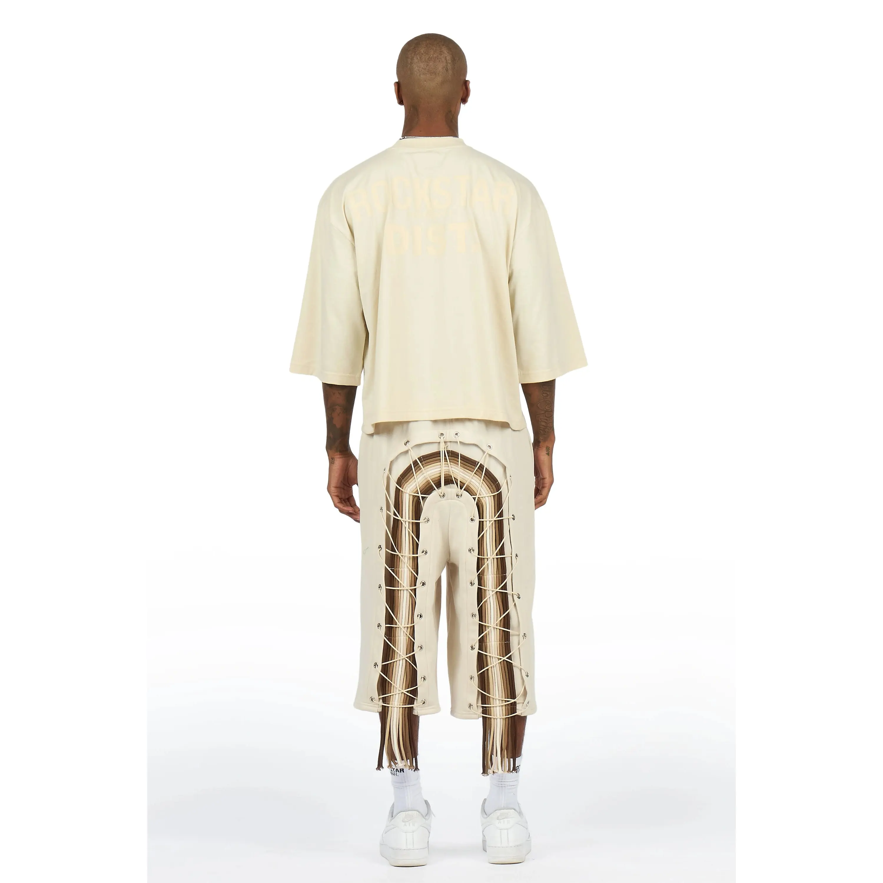 Jolan Beige T-Shirt/Jort Set