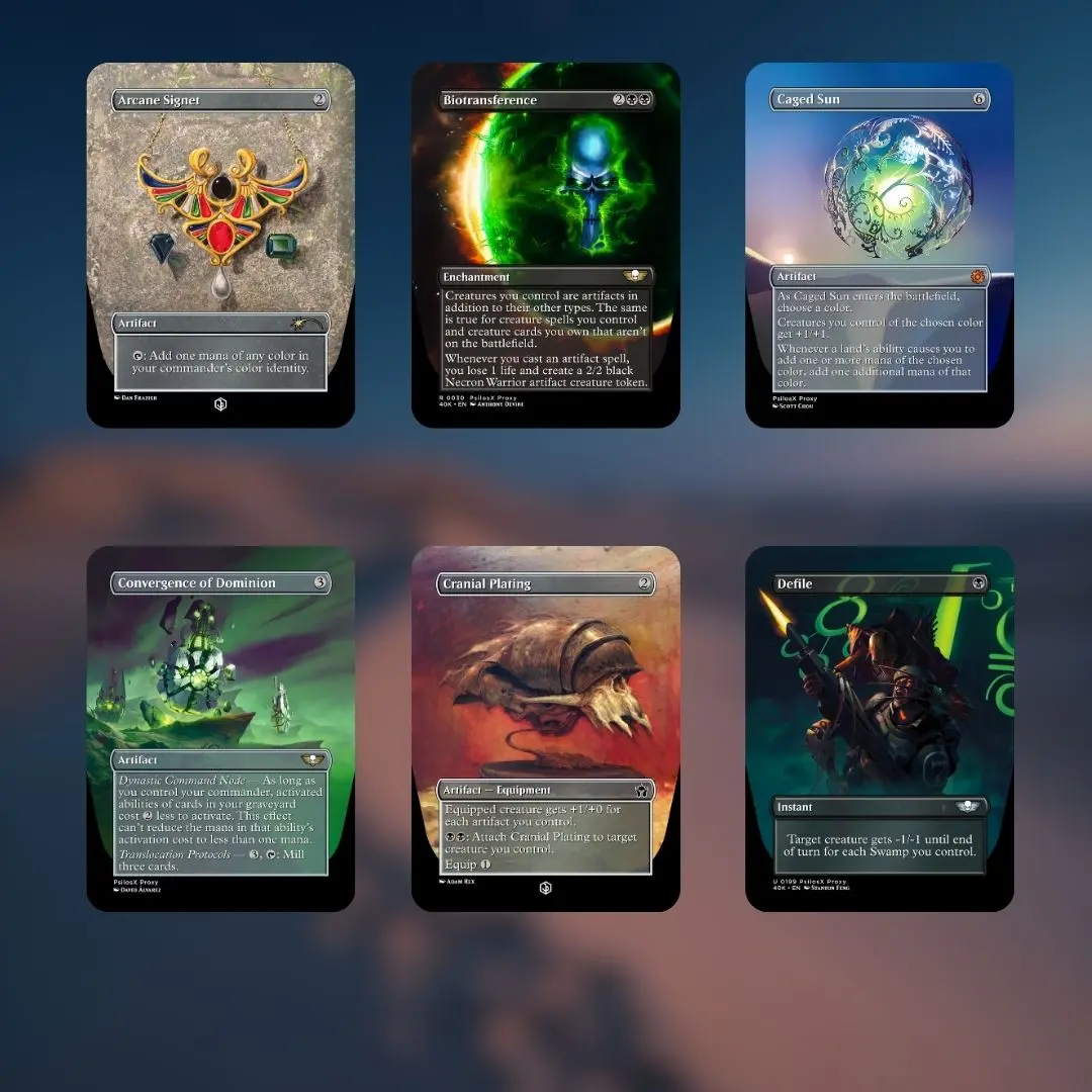 MTG Proxy 100+ Cards  Necron Dynasties  Mono-Black Artifact Undead Army  Strategy  Powerful EDH Commander Gift Deck for Card Game Fans - TikTok Shop