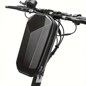 Hard Shell Bike Handlebar Bag with Quick-Release Lock – Large Capacity, Deformation-Resistant Design, Adjustable Shoulder Strap, Durable Polyester (Cycling Accessory)