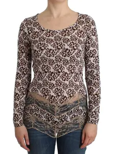 Cavalli Brown longsleeved lace top
