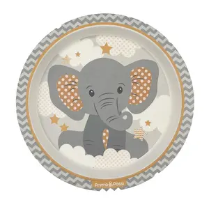 Primo Passi Bamboo Fiber Little Elephant Suction Plate for Kids