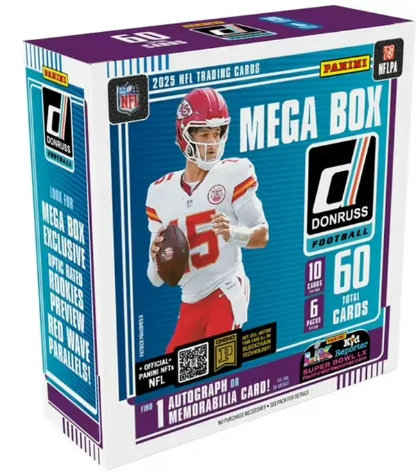 2025 Panini Donruss Football Mega box- Directional Sports Card Break - Random Spot Assignment - 1 Mega Box Sealed