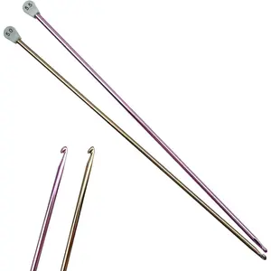 2 count Tunisian Crochet Hook 5mm 5.5mm,Extra Long Crochet Hook 13.8in Afghan Crochet   Tunisian Crochet for Beginner,Crocheting&Knitting Lovers