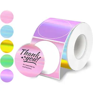 Thermal Label Stickers Holographic 5 Colors,M110 2" Circle Label Maker Tape Round Thermal  Printer Sticker for Small Business  Wrapping  Tag
