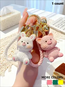 Adorable Animal Keychain Set, Cute Rabbit Dinosaur Pig Design, Perfect Gift for Kids & Adults, All-Season Accessory, Keychain Kawaii
