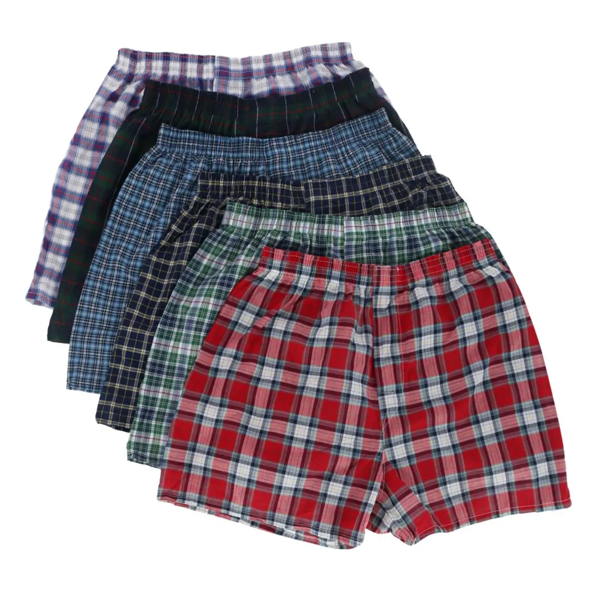 Fruit of the Loom Men's Tartan Boxers Assorted (6 Pack), Boxers