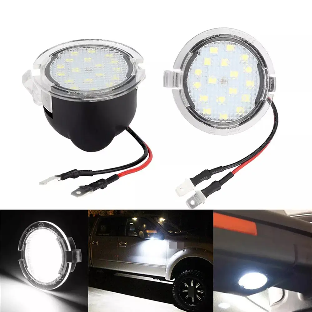 2pcs LED Pathway Lighting CANBUS Under Side Mirror Puddle Light for Ford Taurus Expedition Edge F150 Flex Raptor SVT Explorer For Lincoln LS MKX Navigator MKT MKS MKZ For Mercury Sable , Replace OEM part# 3F1Z-13B375-AA