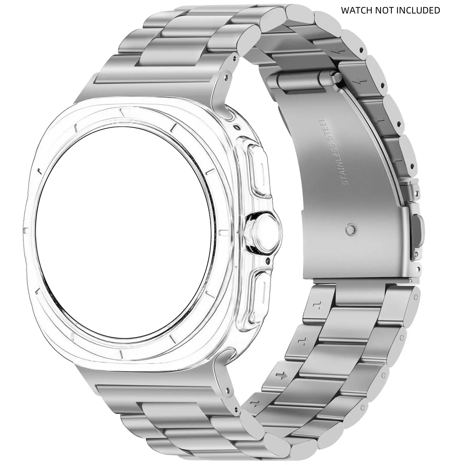 Durable Stainless Steel Replacement Strap for Samsung Galaxy Watch Ultra 47mm Smart Watch, Men & Women Metal Bracelet Accessory, Smartwatch Accessories