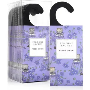Large 12 Packs Fresh Linen Hanging Closet Deodorizer Air Freshener Long Lasting Scented Sachets Smell Goods for House