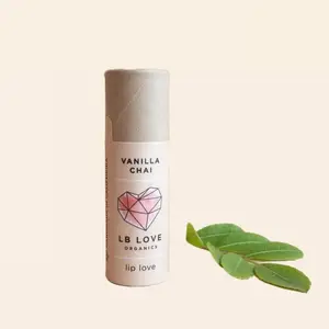 Vanilla Chai Plastic Free Jumbo Lip Balm with Organic Coconut Oil and Beeswax