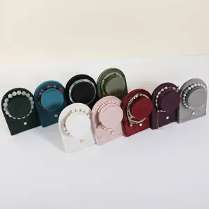 GemeShou Bracelet Display Holder for boutique store, Suede Jewelry Bangle Display Stand for Boutiques & Home, Velvet Jewelry Storage organizer for selling