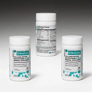 DrBioCare Collagen Peptide Multivitamin Supplement 60 Tablets 3pcs Daily Skin Wellness Support Essential Nutrients for Overall Health 3pcs Edible Healthy Beauty Fitness Diet Dietary Healthcare