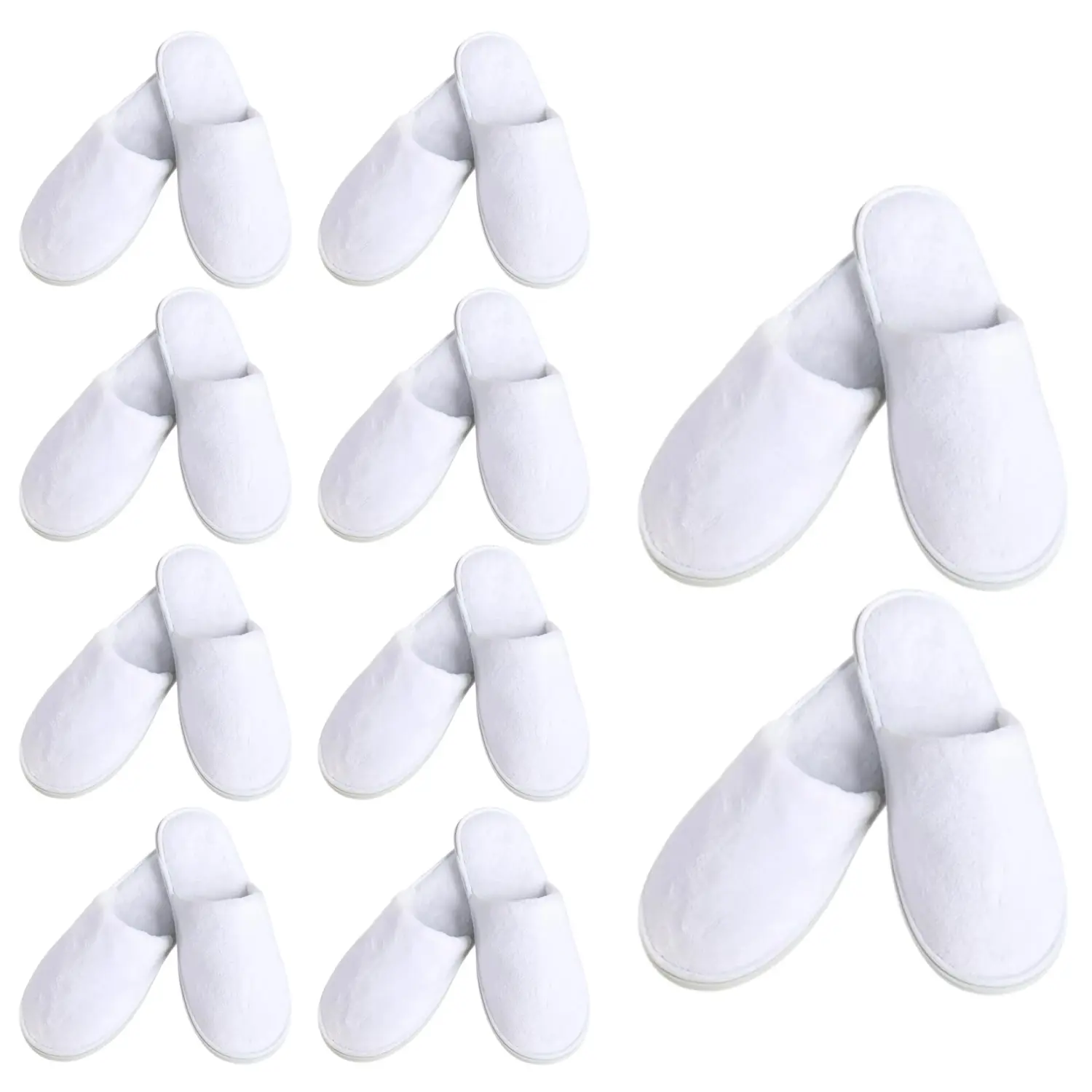 10 Pairs Spa Slippers, Non Slip Disposable Slippers For Guest | Washable Reusable, Which Can Be Used As Women Men, House, Indoor, Bathroom, Bedroom, Hotel, Bride Slippers - Home Improvement.