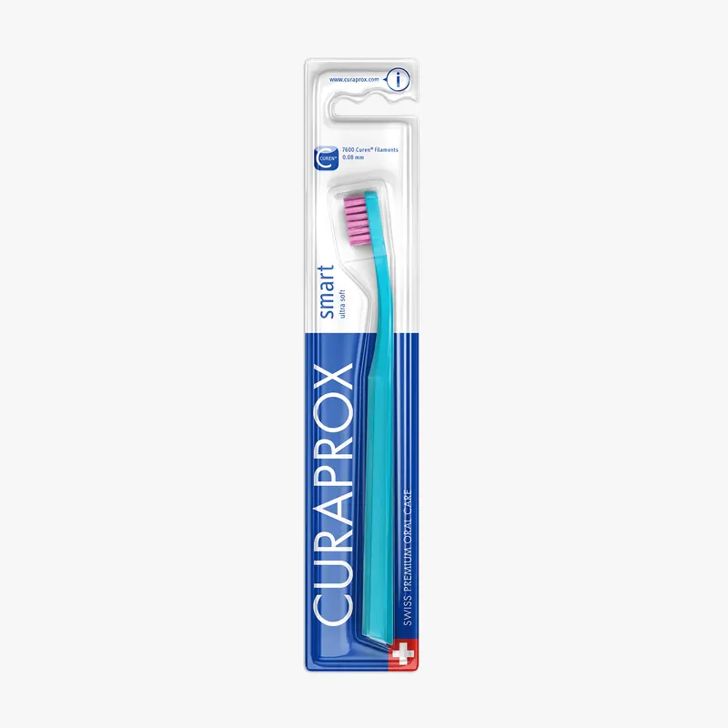 CURAPROX CS Smart Ultra Soft & Gentle Toothbrush with 7600 Curen Filaments for Precise Cleaning and Better Reach Oral Care