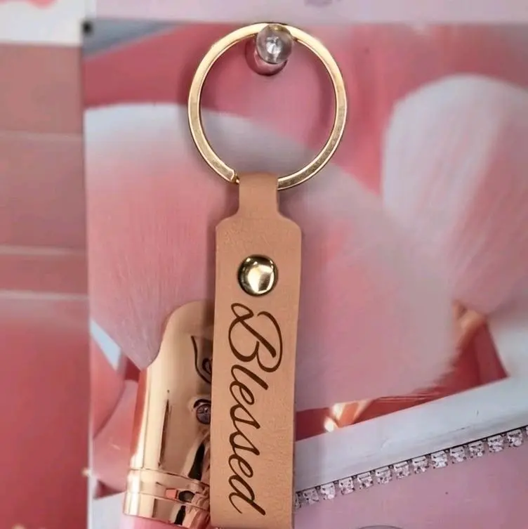 Custom Leather Ring Tag, Durable Personalized Accessory for Bags, Keys