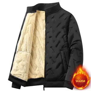 Men's Winter Lamb Velvet Lined Fleece Jacket for Outdoor Hiking and Everyday Casual Wear