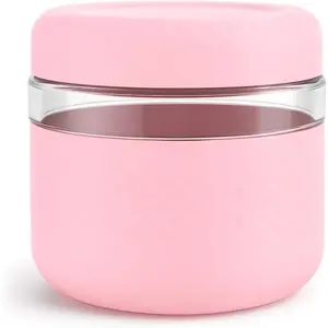 24 oz Glass Lunch Bowl Container with Lid | Leak & Spill Proof, , Microwave & Dishwasher Safe, Airtight Meal Prep &  Storage Jar for Lunch, Salad, Soup, Overnight Oats, Stew, Yogurt