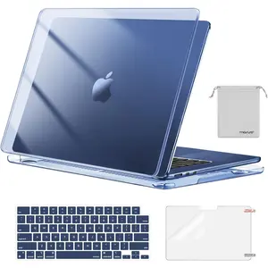 MOSISO Compatible with MacBook Air 15 inch Case M4 M3 M2 2026 2025 2024 2023 Release A3241 A3114 A2941 with Touch ID, Plastic Hard Shell Case&Keyboard Cover&Screen Film&Storage Bag