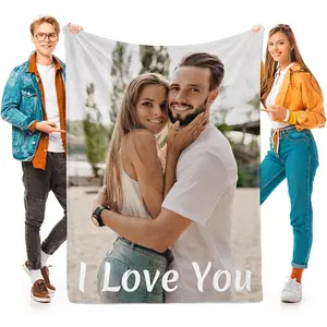 Custom Blankets with Photo, Personalized Blanket Using My Own Photo, Customized Blankets with Picture, Personalized Gifts for Women Men Baby Child
