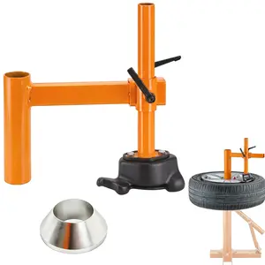 Sekam 2-in-1 Universal Manual Tire Changer Kit (16-21") Heavy-duty steel & nylon construction with silver centering cone. Fits Cars, SUVs, Motorcycles, and ATVs. Features extended handle for easy operation