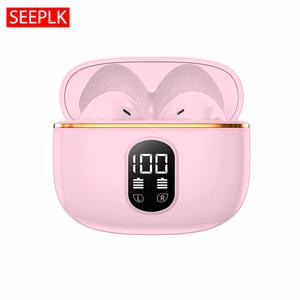 wireless earphone, in-ear design earphone with led display, noise cancelling headphone with mic for sports gaming