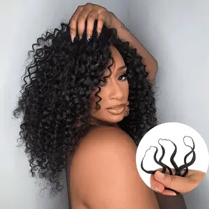 【Big Deal】Miracle Knots #1B Deep Curly Crochet Hair Black Curly Hair Extensions, Invisible Pre-looped Crochet Braids 100g/pack Beginner Friendly Easy Install