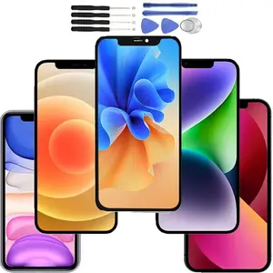 For iPhone 12 13 Pro Max LCD Display Touch Screen Digitizer Replacement Lot Mobile Tempered Cellphone Smartphone