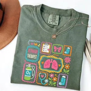 Respiratory Therapist T-Shirt - Cute Lung Heart Medical Gift For RT Respiratory Therapy