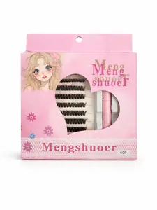 Lash Cluster Kit with Applicator Tweezers Natural Look Easy Apply DIY Lash Set 60P