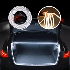 Universal Rear Trunk LED Light Strip Car Interior Accessories Cargo Area Lighting Kit, Led Car Lights 12V White for SUV Sedan Truck Van Plug and Play Cigarette Lighter Hardwire Waterproof Camping Road Trip Emergency Night Use Cuttable Design
