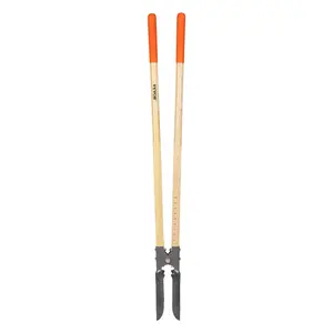 VEVOR Post Hole Digger, Summervibes, Heavy Duty Post Hole Digger with Wood Handle, Manual Hole Digger with Scale Markings and Metal Blade, Post Hole Digger Tool for Digging Yard Work Gardening Outdoors, 57.5-Inch