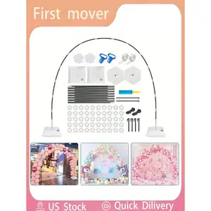 1 Set Luxury Balloon Arch Kit - Adjustable Frame, Comes With Sturdy Water Base And Electric Pump, 118*98 Inches - Perfect For Outdoor Wedding, Birthday, Graduation And Party Decorations (Individual Component Colors May Vary)