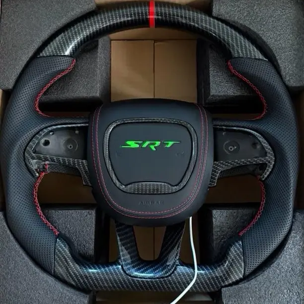 Dodge Charger/Challenger/Durango Carbon Fiber Steering Wheel RGB Bundle (2014-2026)