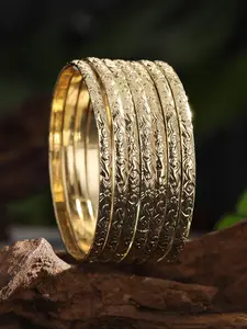 7pcs In a set, Hawaiian Style 3MM Wide Vine Patterns Copper Bangle Bracelet - Valentine'S Day Gift Suitable for All Seasons