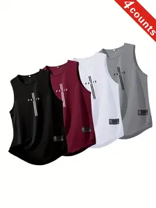 Men's Quick-Dry Sports Tank Tops, Sleeveless Gym Shirts for Running Fitness Bodybuilding, Loose-Fitting Summer Workout Wear