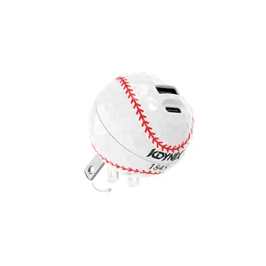20W Dual Port Golf Ball Charger Block, GaN III Fast Wall Charger with UL Certification, Portable Mini Travel Charger for iOS & Android, Creative Sports Gift for Golf Lovers, USB-C & USB-A Power Adapter