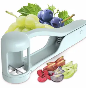 Grape Cutter - Stainless Steel Fruit Slicer, Safe & Easy, Grape, Cherry Tomato, Strawberry, Blueberry Cutter, For Fruit Salad
