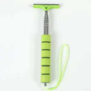 Car Rearview Mirror Wiper Cleaning Tool Auto Glass Mist Cleaner Scraper Car Accessories Handle Telescopic Window Cleaning Brush