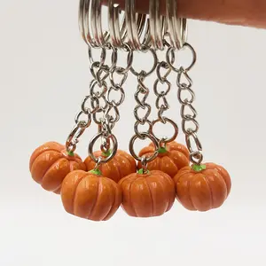 10pcs mini resin pumpkin keychains, bag backpack pendants, car key pendants, Thanksgiving, Halloween, Christmas gifts.