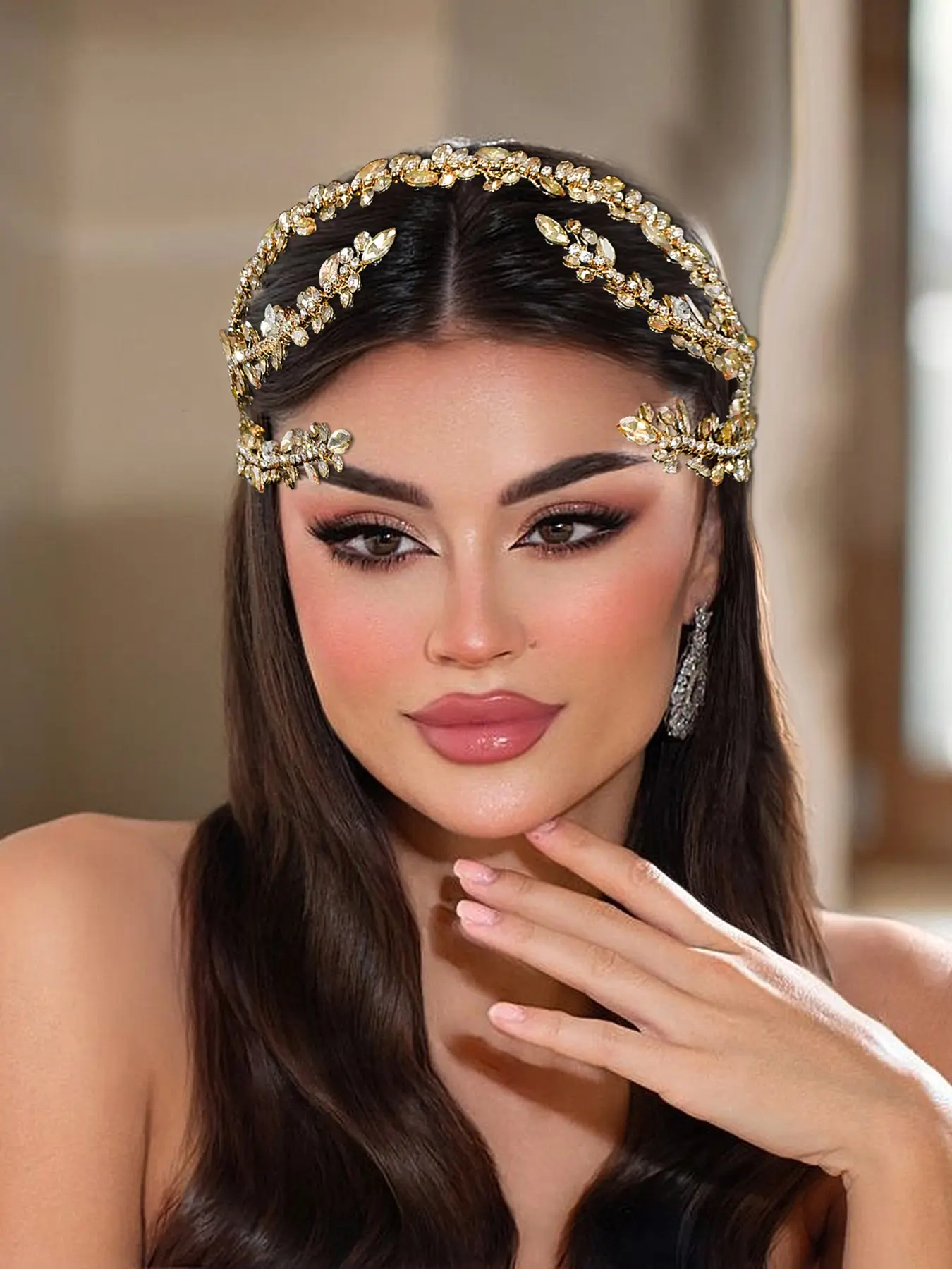 Luxurious Rhinestone Hairband for Women, Fashion Wedding Accessory, Versatile Party Dance Ball Headpiece, Bridal Accessory, Bridal Headband, All Seasons