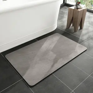 Bath Mat Rug-Rubber Non Slip Quick Dry Super Absorbent Thin Bathroom Rugs Fit Under Door-Washable Bathroom Floor Mats-Shower Rug for in Front of Bathtub Shower Room Sink