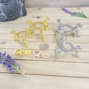 ⚙️✨ Metal Sphere Stands – Assorted Styles and Sizes (Silver Tone &amp; Gold Tone) – Elevate, Display and Shine 🌟