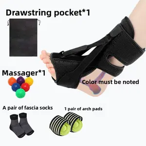 Adjustable 3-Strap Night Splint Foot Support | Ankle Brace & Foot Drop Orthotic Corrector