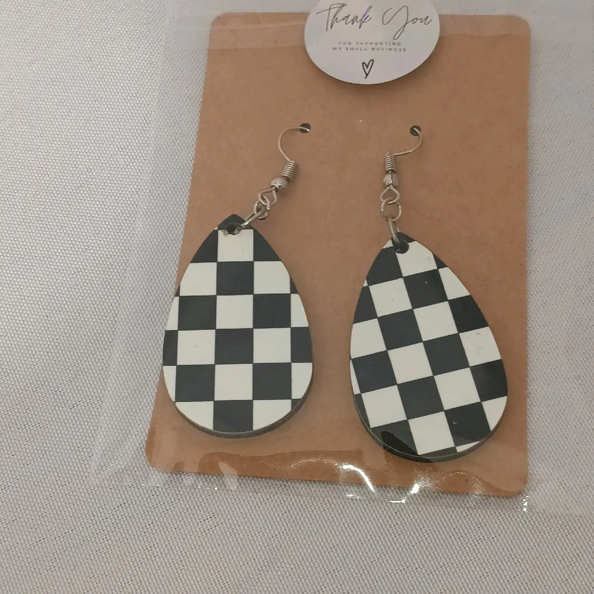 Earrings Casual Retro wood